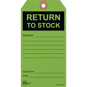 Avery Return to Stock Tags,Pre-strung,3"x5-3/4",25/PK,GN (AVE62428) View Product Image