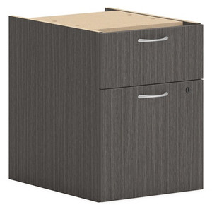 HON Mod HLPLPHBF Pedestal - 20" Height x 15" Width x 20" Depth - 2 x Box, File Drawer(s) - Finish: Slate Teak Product Image 