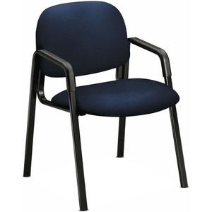 The HON Company Guest Chair, Leg Base Arms, 23-1/2"x24-1/2"x32", Navy (HON4003CU98T) View Product Image