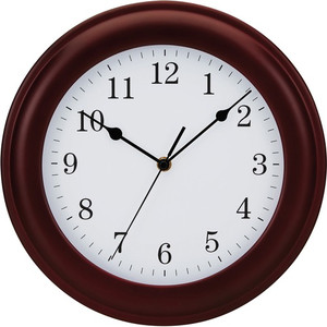 Victory Light USA LLC Clock,Wall,Wood,12"Dia,Mahogany Case (VLUTC8743FE) View Product Image