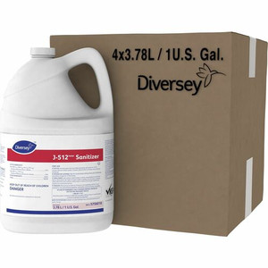 Diversey J-512 Sanitizer - Concentrate - 128 fl oz (4 quart) - 7.9 pH - Quaternary Scent - Rinse-free, Kosher Product Image 