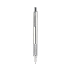 Zebra F-701 Ballpoint Pen, Retractable, Fine 0.7 mm, Black Ink, Stainless Steel/Black Barrel View Product Image