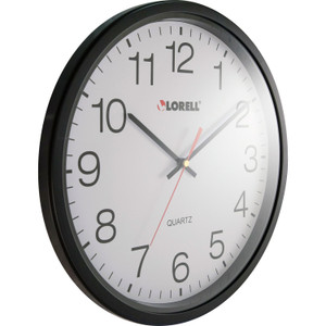 Lorell Clock, Wall, Quartz, Silent Sweep, 12-1/2", Black (LLR61008) Product Image 