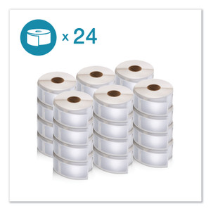 DYMO LW Multipurpose Labels, 1" x 2.13", White, 500 Labels/Roll, 24 Rolls/Box View Product Image