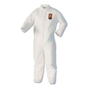 KleenGuard A40 Coveralls, White, Large, 25/Carton (KCC44303) View Product Image