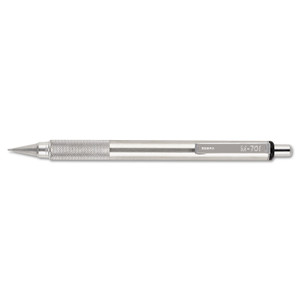 Zebra M-701 Mechanical Pencil, 0.7 mm, F (#2.5), Black Lead, Silver Barrel View Product Image