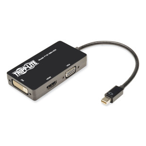 Tripp Lite by Eaton Keyspan Mini DisplayPort to VGA/DVI/HDMI All-in-One Adapter/Converter, Thunderbolt 1 and 2, 6" View Product Image