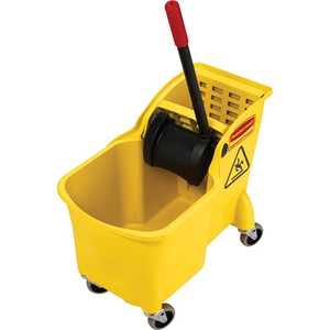Rubbermaid Commercial Products Mop Bucket Combo,Wringer,31 Qt,13-1/4"x22-5/8"x32-1/4",YW (RCP738000YL) View Product Image