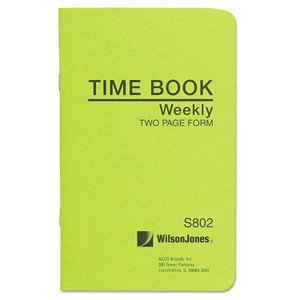 Wilson Jones Foreman's Time Book, One-Part (No Copies), 13.5 x 4.13, 36 Forms Total View Product Image
