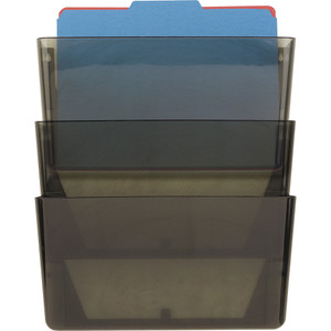 Officemate Wall Files, Letter, 13"x4-1/8"x7", 3/BX, Smoke (OIC21421) View Product Image