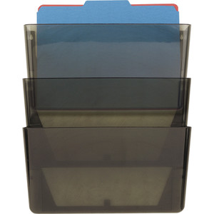 Officemate Wall Files, Letter, 13"x4-1/8"x7", 3/BX, Smoke (OIC21421) View Product Image
