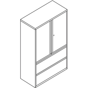 The HON Company Lateral File,w/ Storage,2-drawer,42"x18"x64-1/2",Charcoal (HON895LSS) View Product Image