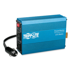 Tripp Lite PowerVerter Ultra-Compact Car Inverter, 375 W, 12 V Input/120 V Output, 2 AC Outlets (TRPPV375) View Product Image