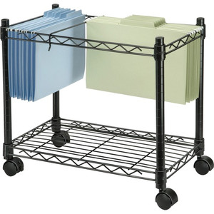 Fellowes High-Capacity Rolling File Cart - 4 Casters - Metal, Steel - 24" Width x 14" Depth x 20.50" Height - Black Product Image 