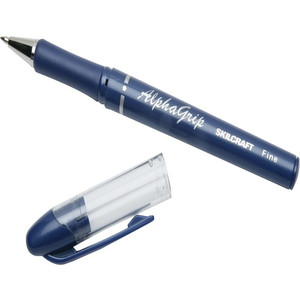 SKILCRAFT Ballpoint Pen, Refillable, Fine, Blue Ink/Barrel (NSN4244866) View Product Image