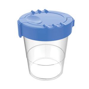 deflecto Antimicrobial No Spill Paint Cup, 3.46 w x 3.93 h, Blue View Product Image