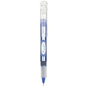 Pentel Finito! Porous Point Pen, Stick, Extra-Fine 0.4 mm, Blue Ink, Blue/Silver/Clear Barrel (PENSD98C) View Product Image