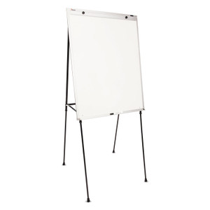 AbilityOne 7520016421219 SKILCRAFT Quartet Four-Leg Steel Presentation Easel, 29 x 40, White Surface, Silver/Black Aluminum Frame (NSN6421219) View Product Image