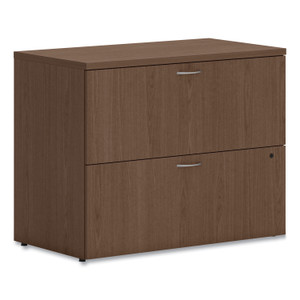HON Mod Lateral File, 2 Legal/Letter-Size File Drawers, Sepia Walnut, 36" x 20" x 29" View Product Image