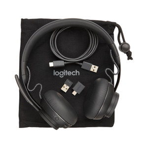 Logitech Zone Wireless Plus MSFT Binaural Over The Head Headset, Black (LOG981000858) View Product Image