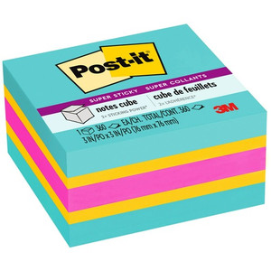 Post-it; Super Sticky Notes Cube (MMM2027SSAFG) View Product Image