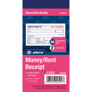 Adams Money/rent Receipt Books (ABFDC2501) View Product Image