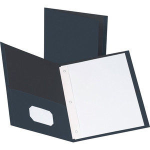 Business Source Letter Recycled Pocket Folder - 8 1/2" x 11" - 100 Sheets Capacity - 3 x Prong Fastener(s) - 1/2" Fastener Capacity - 2 Inside Front & Back Pocket(s) - (BSN78508) Product Image 
