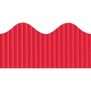 Bordette Decorative Border - Rectangle with Scalloped Trim Shape - Pin-up - Flame - Fadeless - 4" Height x 2.25" Width x 600" Length Product Image 