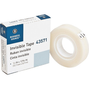 Business Source 1/2" Invisible Tape Refill Roll (BSN43571BX) View Product Image