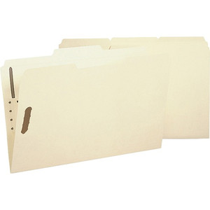Business Source 1/3 Tab Cut Legal Recycled Fastener Folder (BSN17231) View Product Image