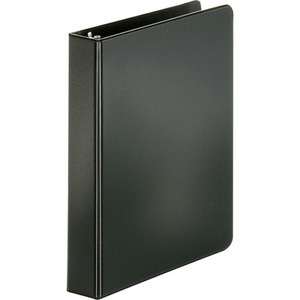 Business Source Basic Round Ring Binder - 1" Binder Capacity - 8 1/2" x 5 1/2" Sheet Size - 240 Sheet Capacity - 3 Ring(s) - Fastener(s): Round Ring Product Image 