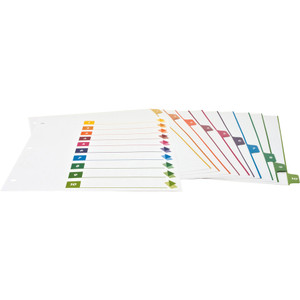Business Source Color-coded Table of Contents/Tabs Index Dividers - Printed Tab(s) - (BSN21910) Product Image 