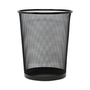 Universal Mesh Wastebasket, 18 qt, Steel Mesh, Black (UNV20008) View Product Image