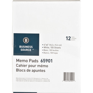 Business Source Plain Memo Pads (BSN65901) View Product Image