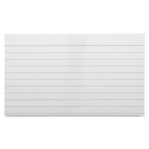 Business Source Ruled White Index Cards (BSN65259BX) View Product Image
