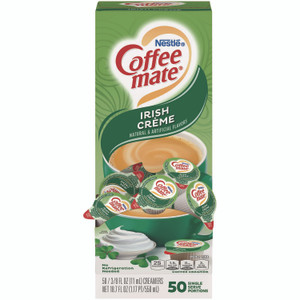 Coffee mate Liquid Coffee Creamer, Irish Cream, 0.38 oz Mini Cups, 50/Box View Product Image
