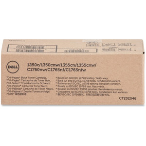 Dell Original Standard Yield Laser Toner Cartridge - Black - 1 Each - (DLLXKP2P) Product Image 