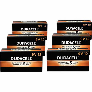 Duracell 9-Volt Coppertop Alkaline Batteries, 12-Packs - For Multipurpose - 9V - 12/Box Product Image 