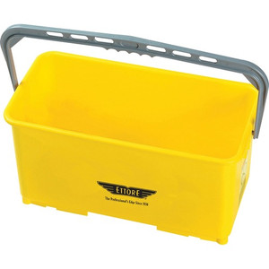 Ettore 6-gallon Super Bucket - 6 gal - Handle, Secure Grip - 10.5" x 21.8" x 11.8" - Yellow - (ETO85000) Product Image 