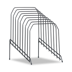 Universal Wire Tiered File Sorter, 8 Sections, Letter to Legal Size Files, 8" x 10.5" x 12.5", Black View Product Image