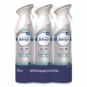 Febreze AIR, Heavy-Duty Crisp Clean, 8.8 oz Aerosol Spray, 3/Pack View Product Image