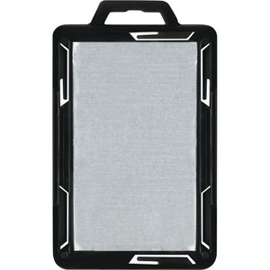 Advantus RFID Blocking Badge Holder - Support 2.13" x 3.38" Media - Vertical - Plastic - Black/Clear Product Image 