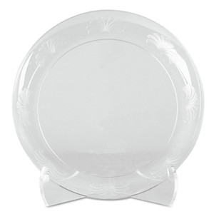 WNA Designerware Plates, Plastic, 6" dia, Clear, 18/Pack, 10 Packs/Carton (WNADWP6180) View Product Image