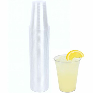 Genuine Joe 9 oz Clear Plastic Cups - 9 fl oz - Clear - Plastic - Cold Drink, Beverage Product Image 