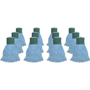 Genuine Joe Synthetic Blend Medium Mophead - Rayon, Cotton - Blue Product Image 