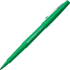 Paper Mate Flair Point Guard Felt Tip Marker Pens - Medium Pen Point - Green Ink - Water Based Product Image 