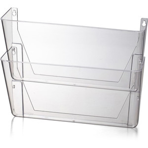 Officemate Mountable Wall File - 10.62" Height x 13" Width x 4.12" Depth - Clear - Plastic Product Image 