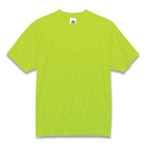 ergodyne GloWear 8089 Non-Certified Hi-Vis T-Shirt, Polyester, Medium, Lime, Ships in 1-3 Business Days (EGO21553) View Product Image