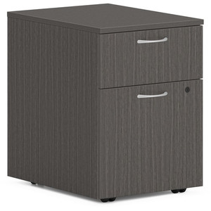 HON Mod HLPLPMBF Pedestal - 20" Height x 15" Width x 20" Depth - 2 x Box, File Drawer(s) - Finish: Slate Teak Product Image 