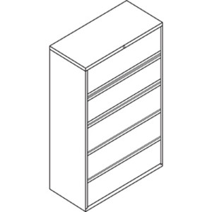 HON Brigade 800 Series 5-Drawer Lateral (HON895LS) View Product Image